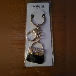Abella Black and Gold Purse Key Holder